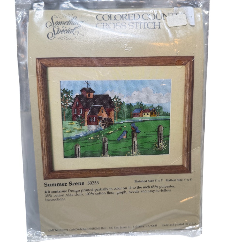 Something Special Summer Scene Barn Landscape Watermill‎ Cross Stitch Kit New